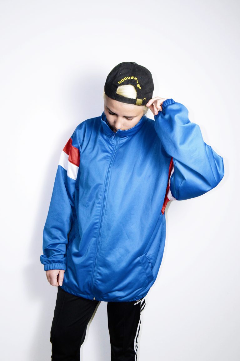 90s blue track jacket | The best vintage clothing online store in Europe