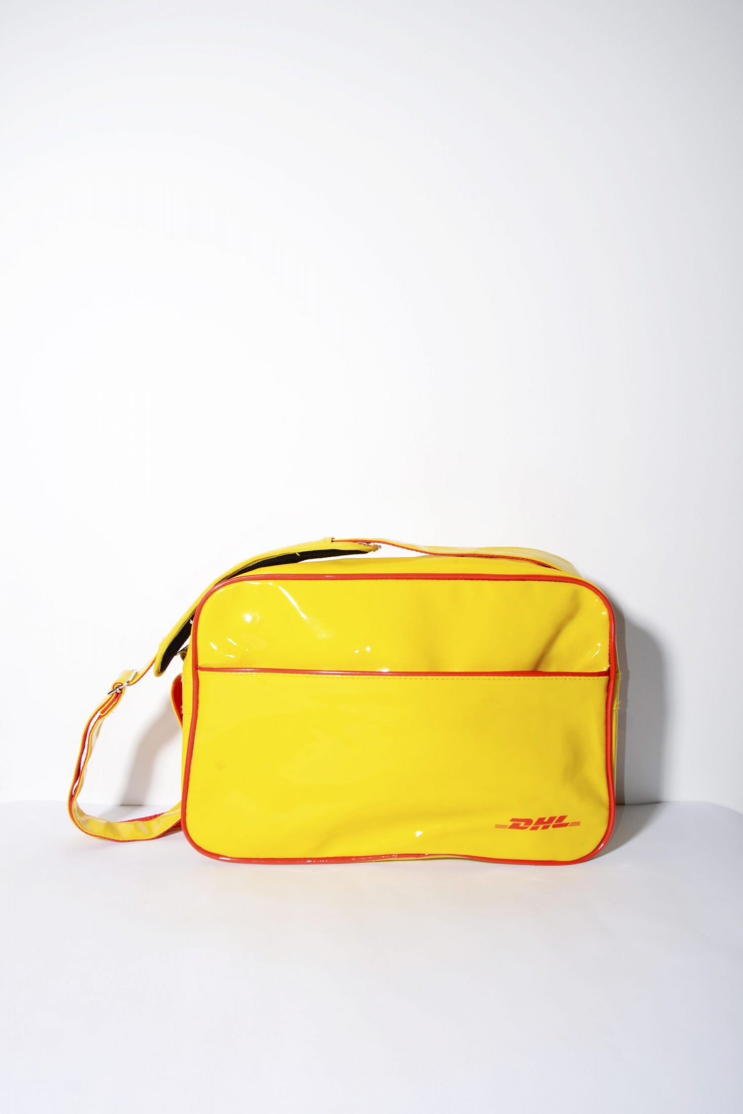 DHL courier bag | Vintage crossbody men's yellow bag from HOT MILK
