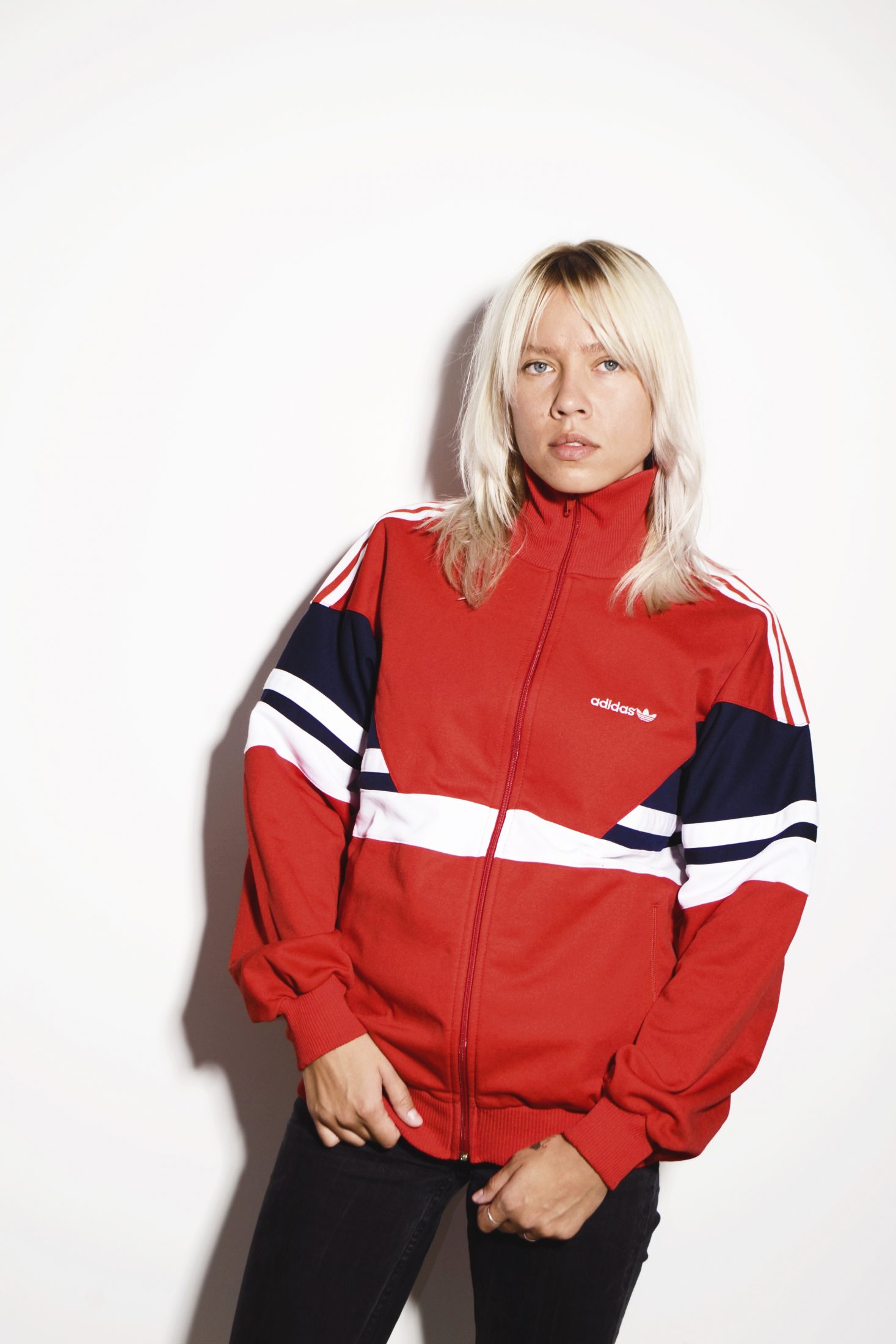 Adidas vintage track jacket red | HOT MILK vintage clothing online Europe