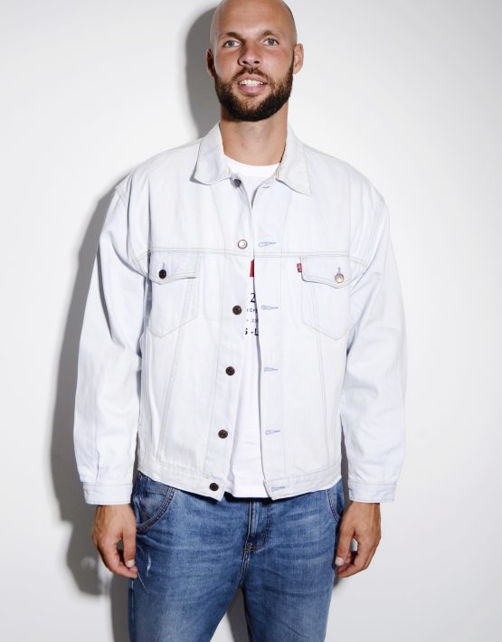 LEVI'S vintage denim jacket white mens | HOT MILK 90s clothing online