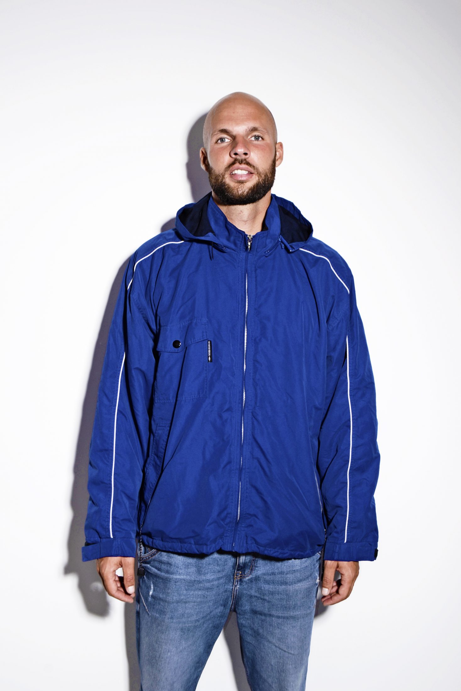 UMBRO vintage hooded jacket blue men HOT MILK vintage clothes online