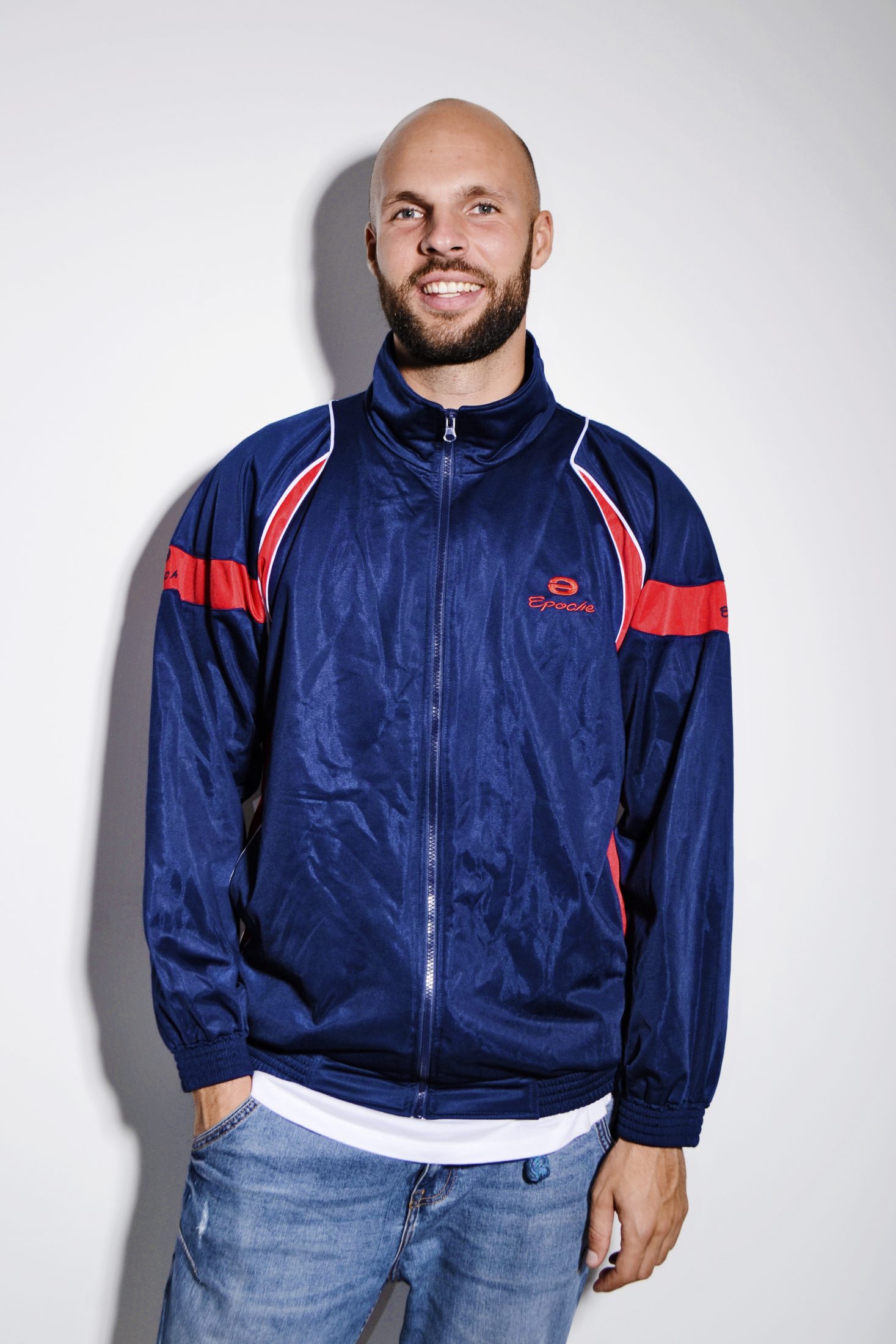 Retro vintage track jacket blue | HOT MILK vintage clothing online store