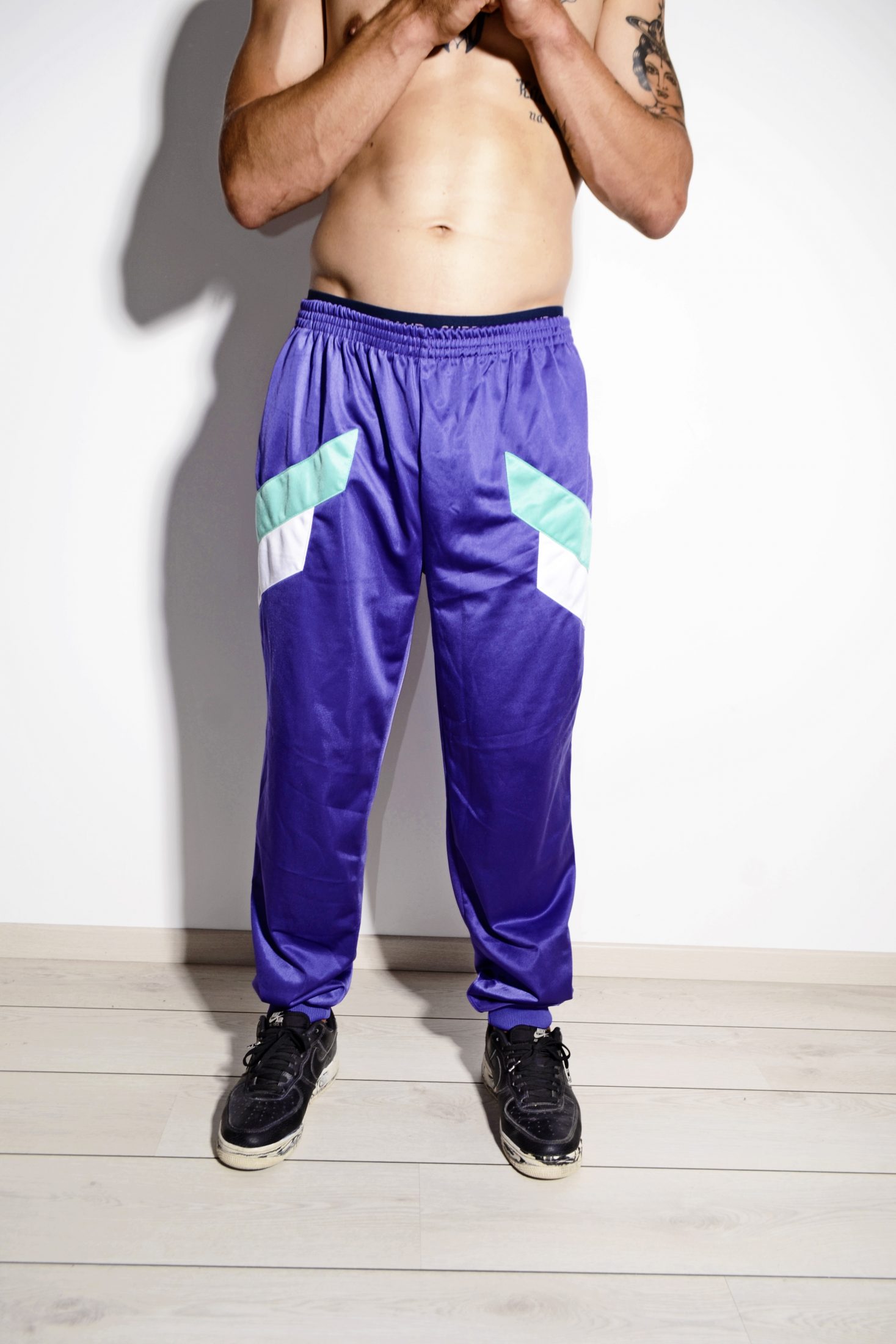 80s sport pants purple  HOT MILK vintage 80s clothing men online store