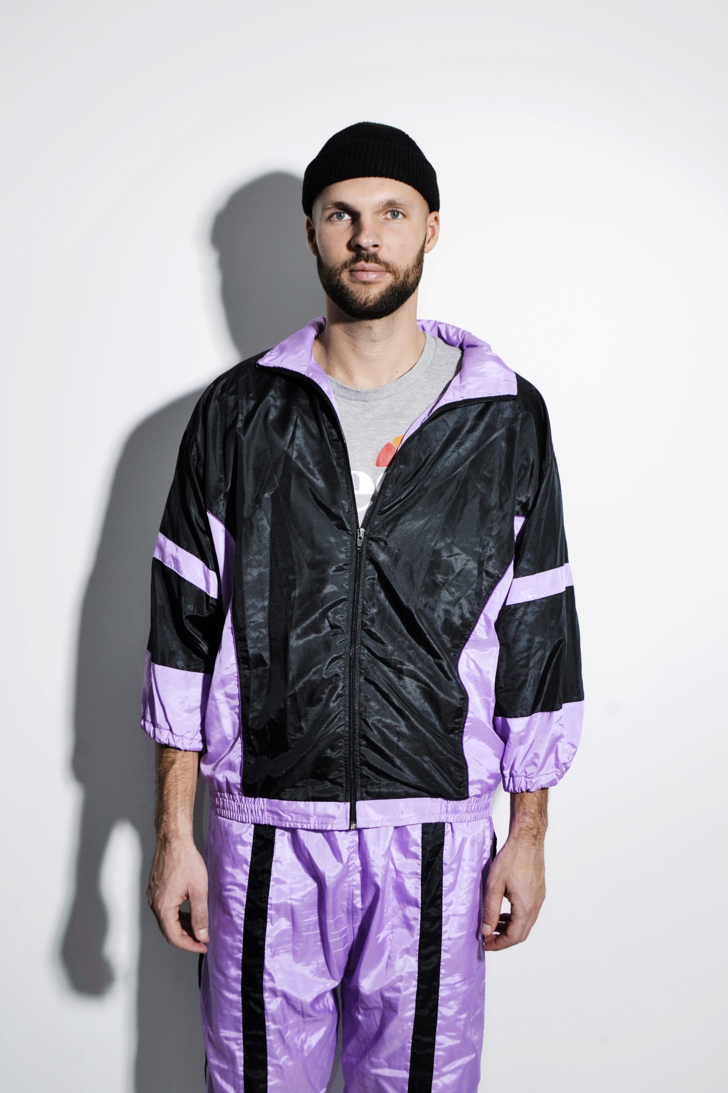 Vintage 80s tracksuit set men purple | HOT MILK 80's vintage clothing