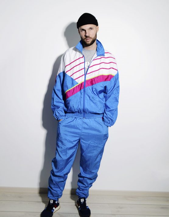 Vintage rave tracksuit set in multi color