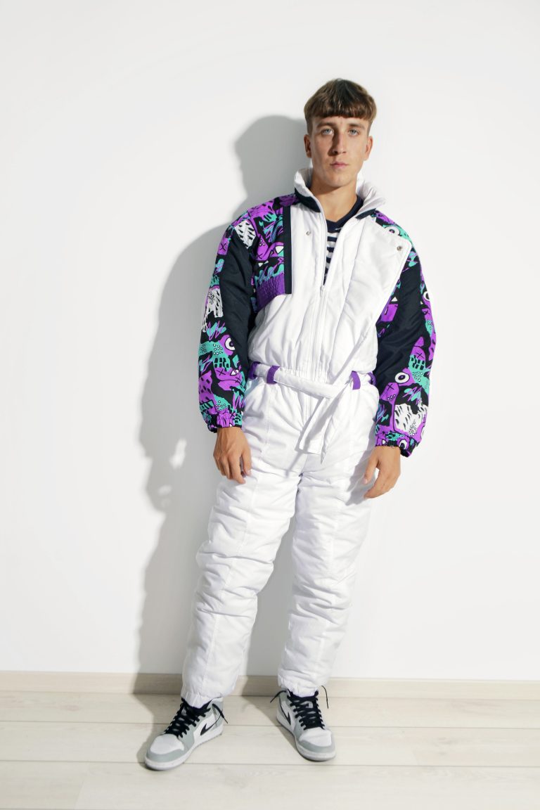 Ski suit winter warm mens white | 80s vintage clothing | 90s sportswear