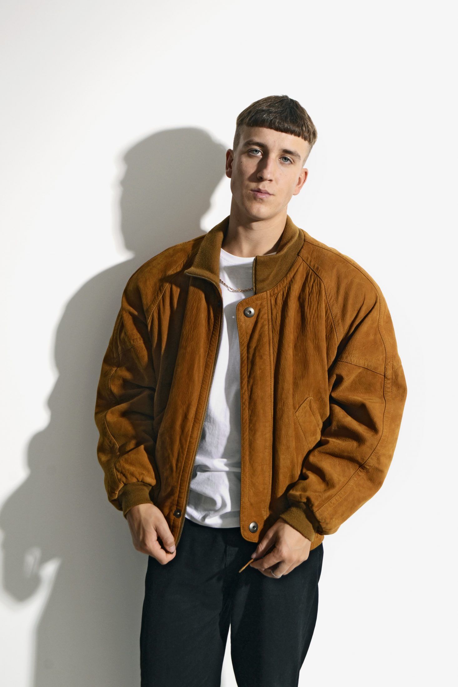 80s leather bomber jacket | Retro 80s vintage clothing men online shop