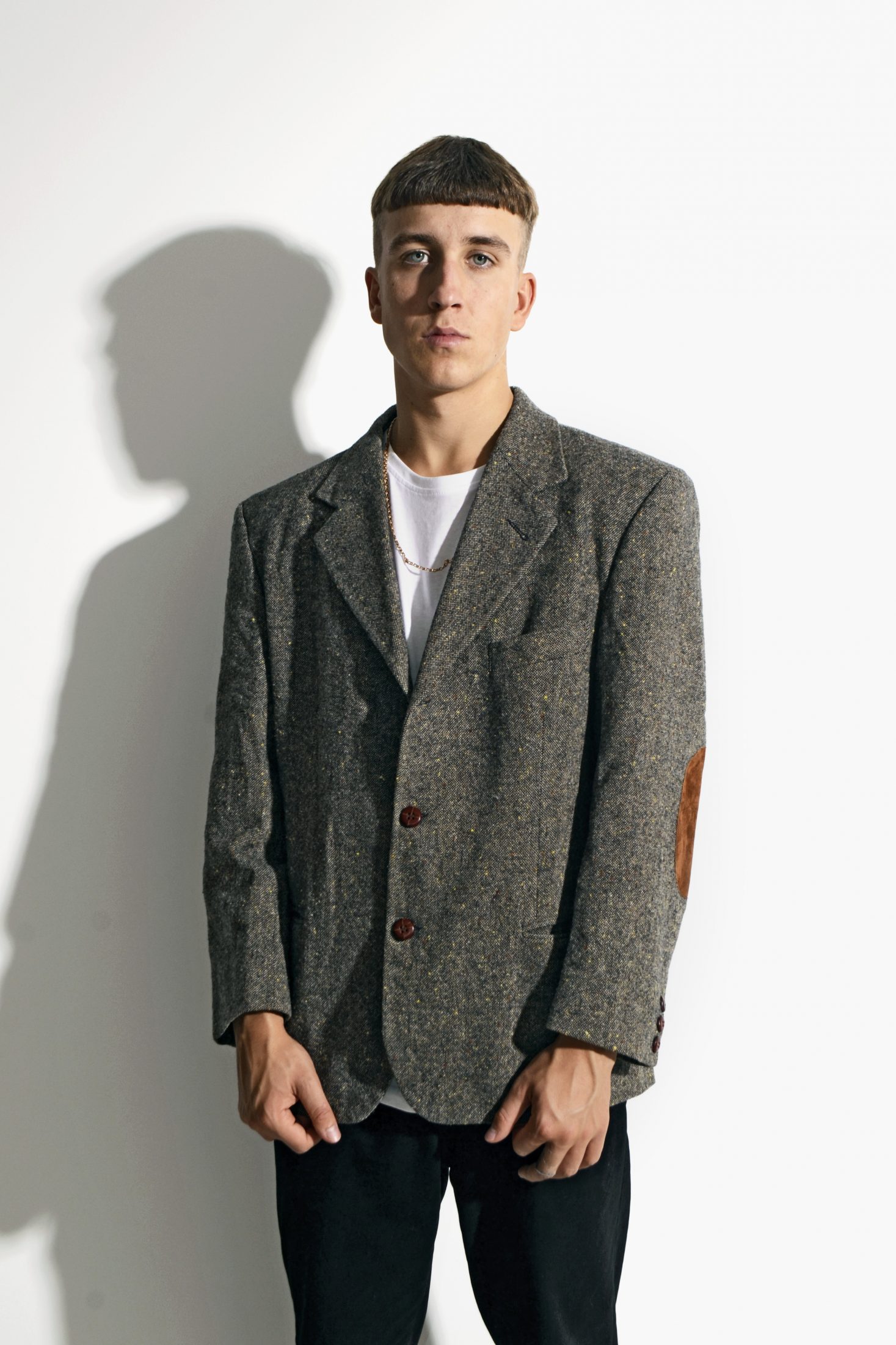 80s blazer brown grey | HOT MILK 80s vintage clothing