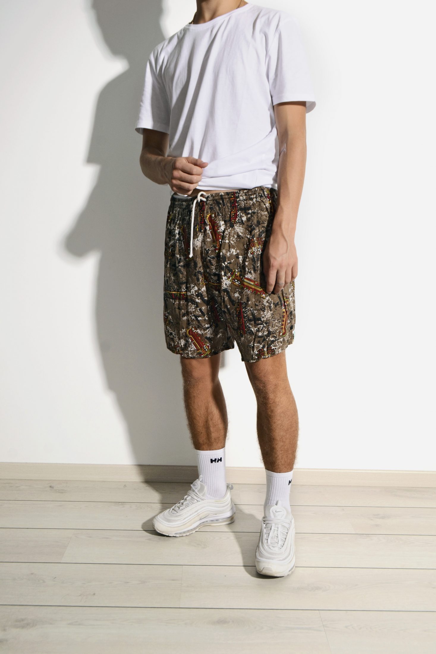 90s abstract men shorts | HOT MILK vintage clothing online