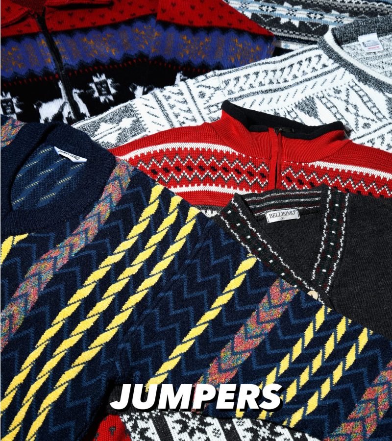 VINTAGE CLOTHING - 90s 80s JUMPERS ONLINE FOR MEN AND WOMEN