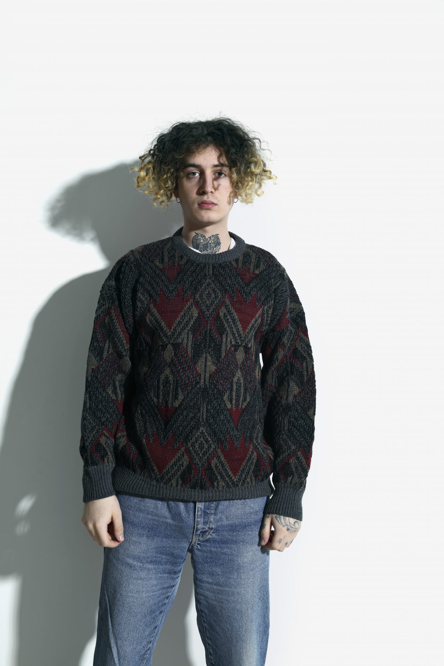 80s sweater men multi | HOT MILK 80s vintage clothing online shop