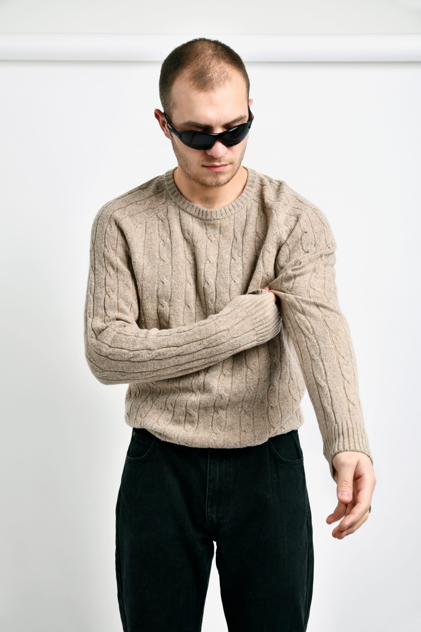 Vintage beige sweater mens | Vintage clothes online for men