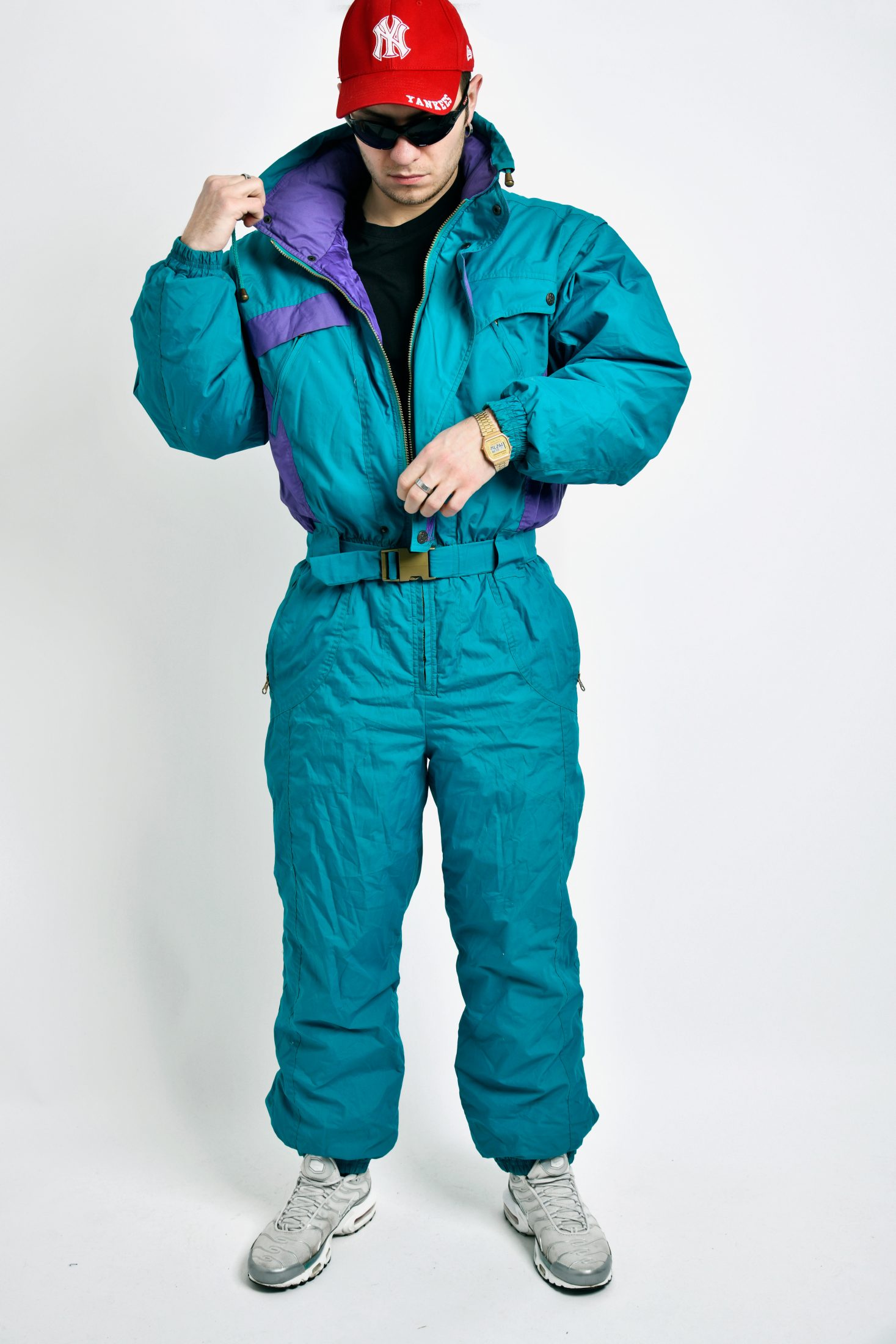 Vintage ski suit unisex | Retro 90s 80s ski overall jumpsuit vintage ...