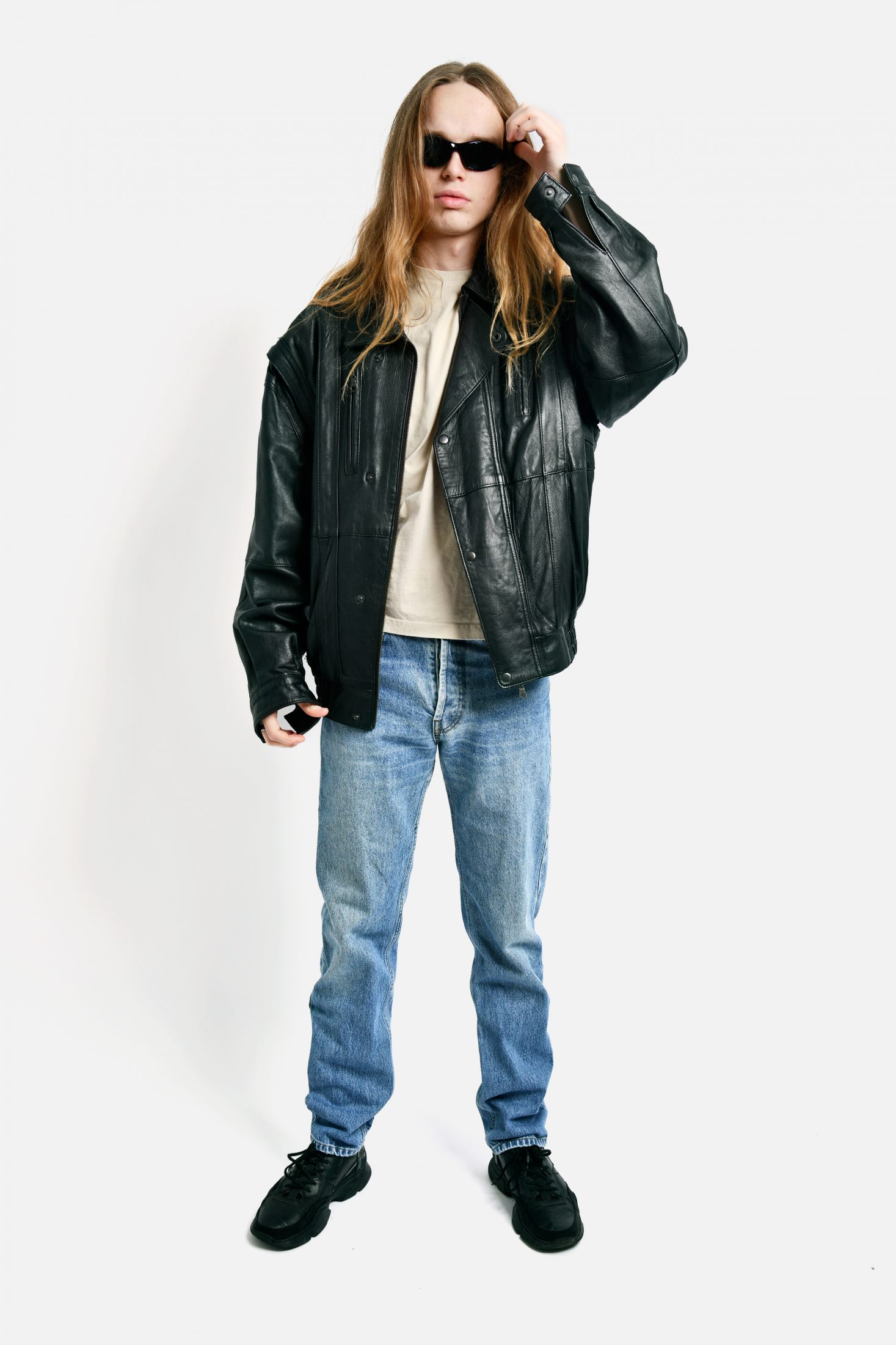 80s leather jacket coat | Vintage clothes online for men