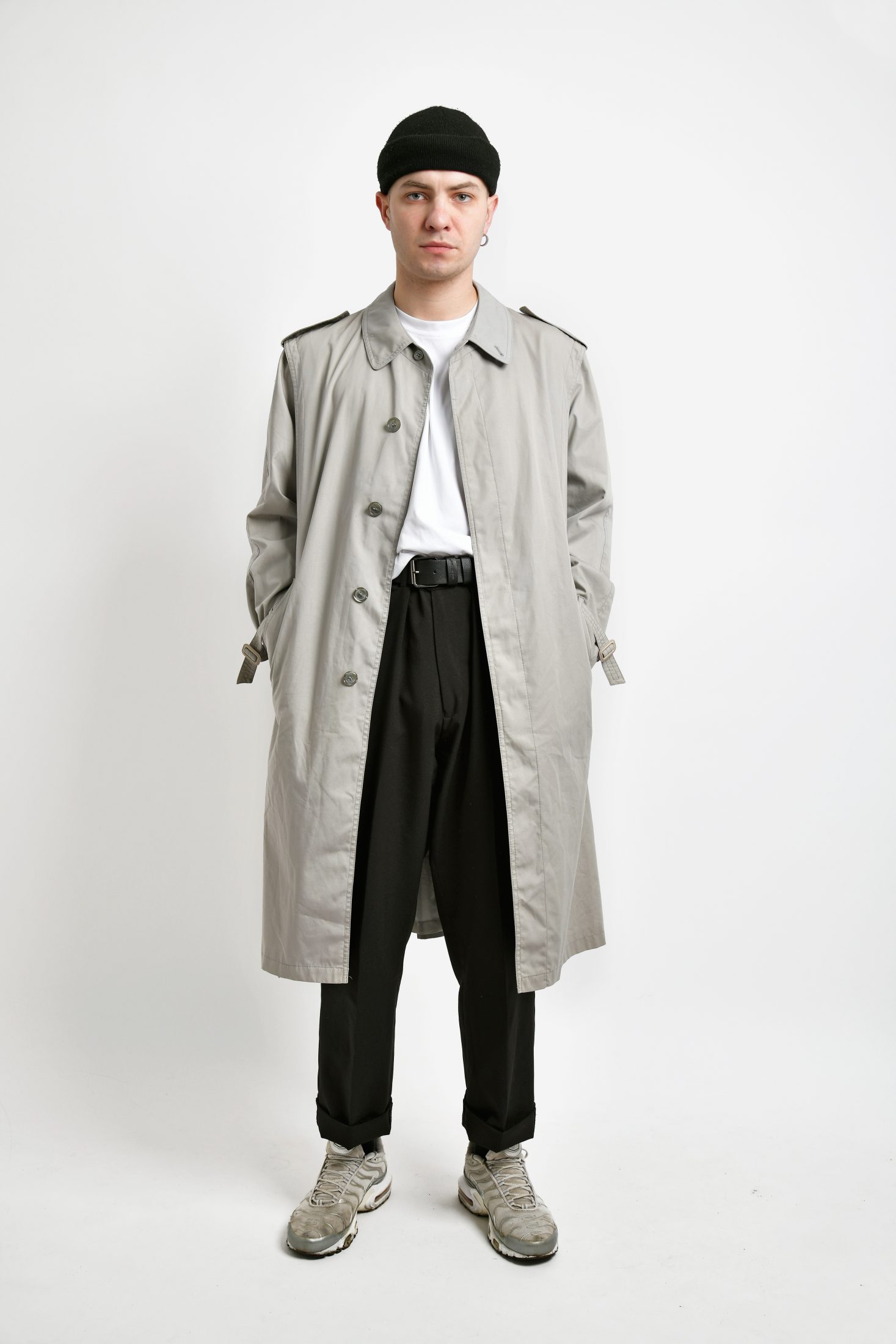 Detective coat 90s grey | Vintage windbreaker online for men