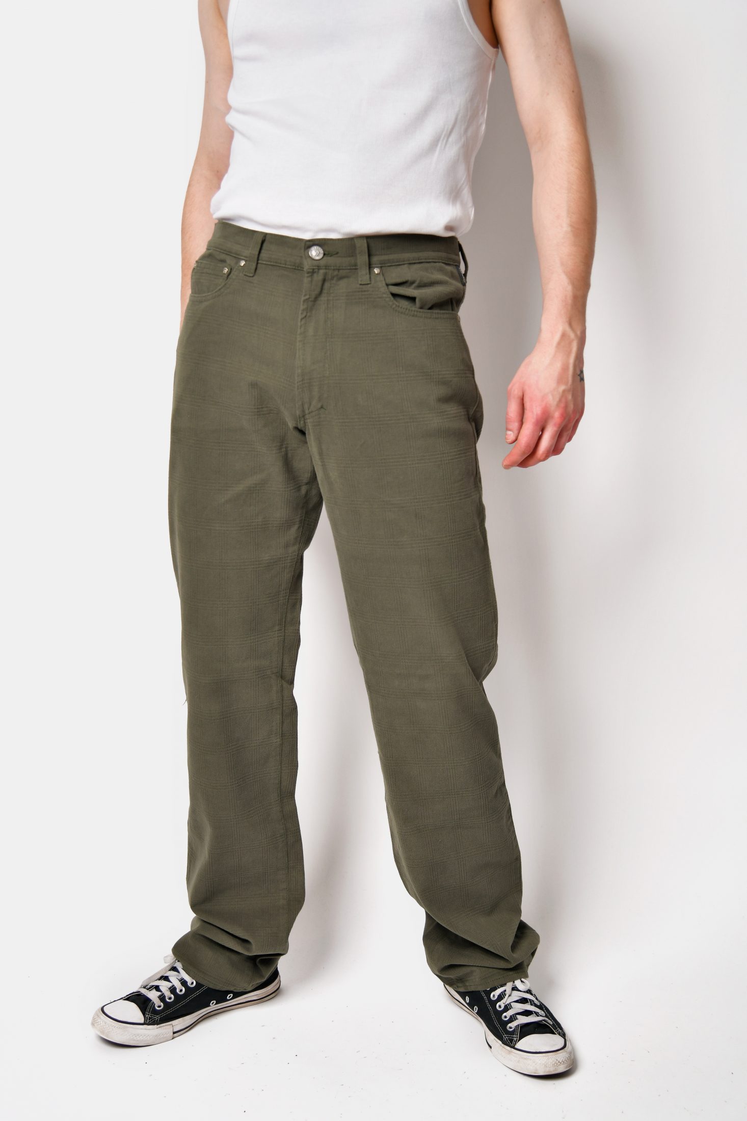 Vintage Versace pants green | Vintage Y2K deadstock clothing for men