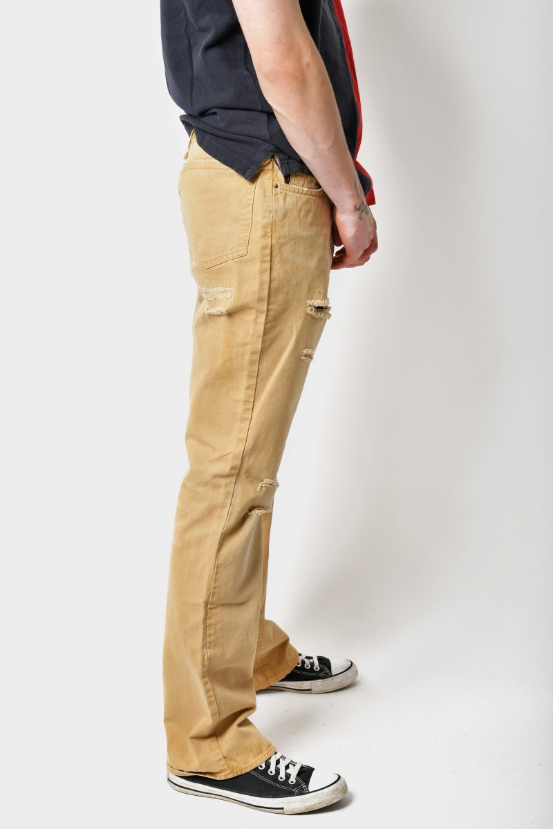 Y2K Just Cavalli distressed brown jeans