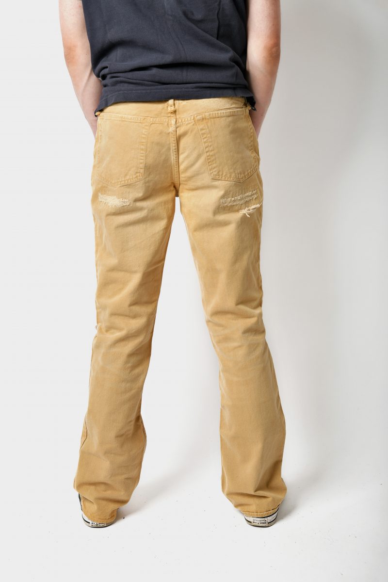 Y2K Just Cavalli distressed brown jeans
