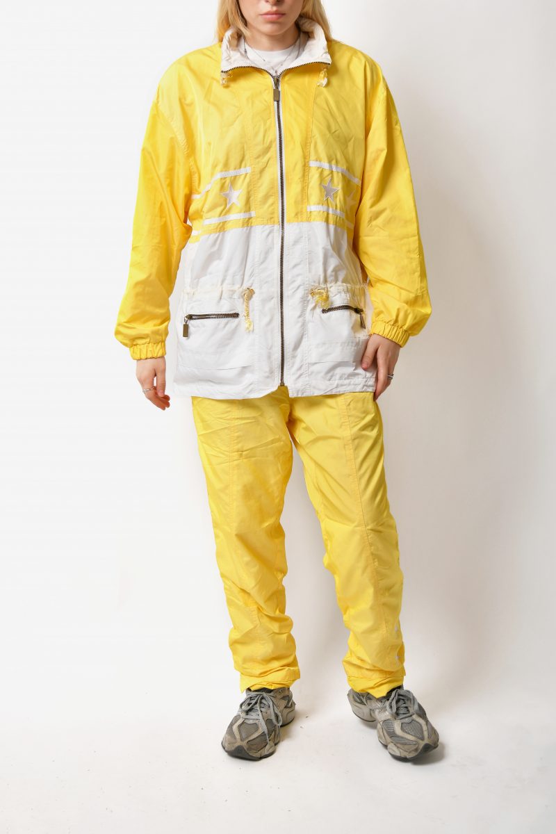 Vintage 80s tracksuit set yellow