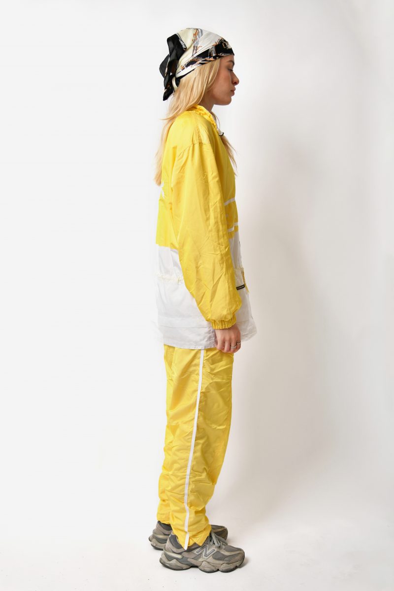Vintage 80s tracksuit set yellow