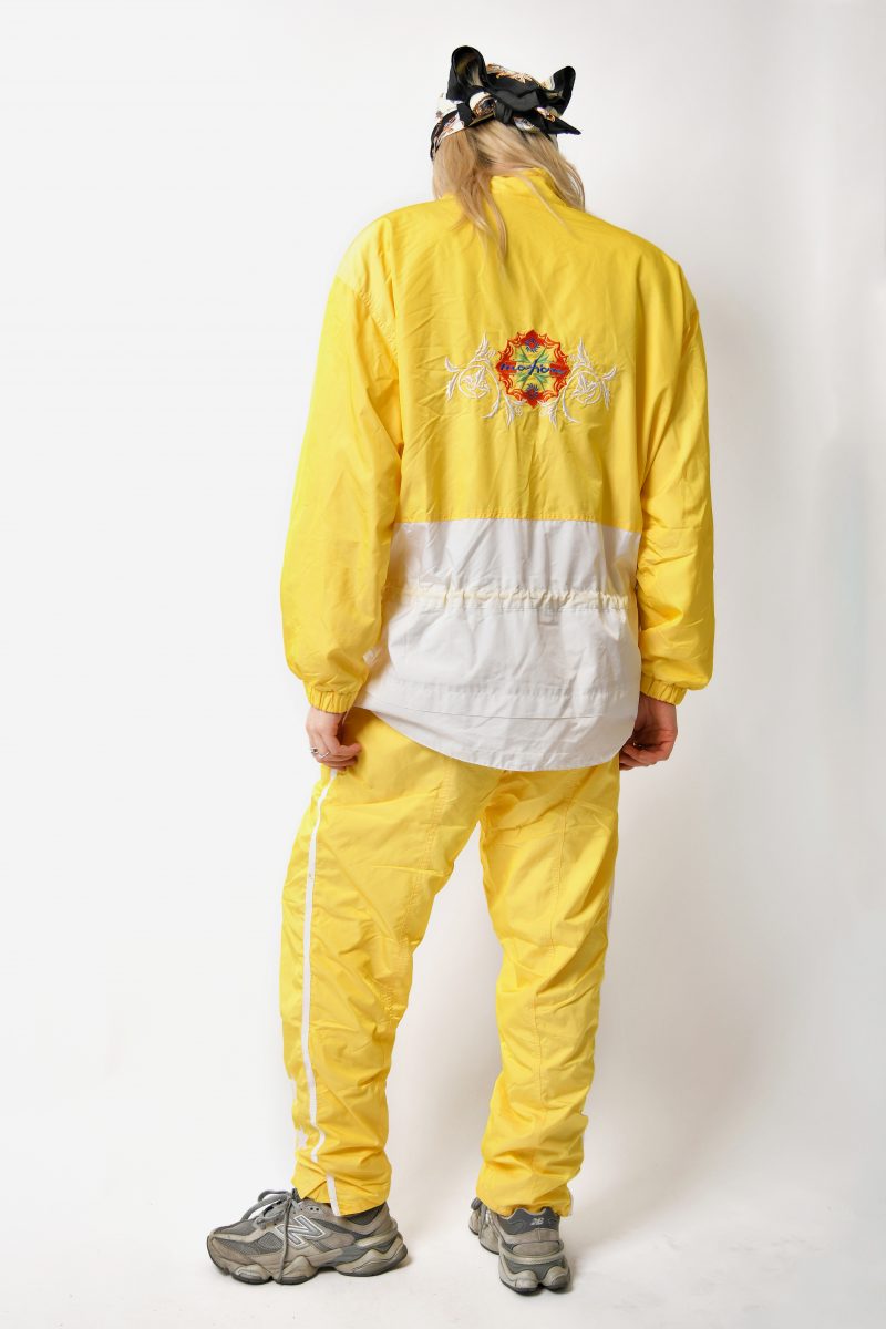 Vintage 80s tracksuit set yellow