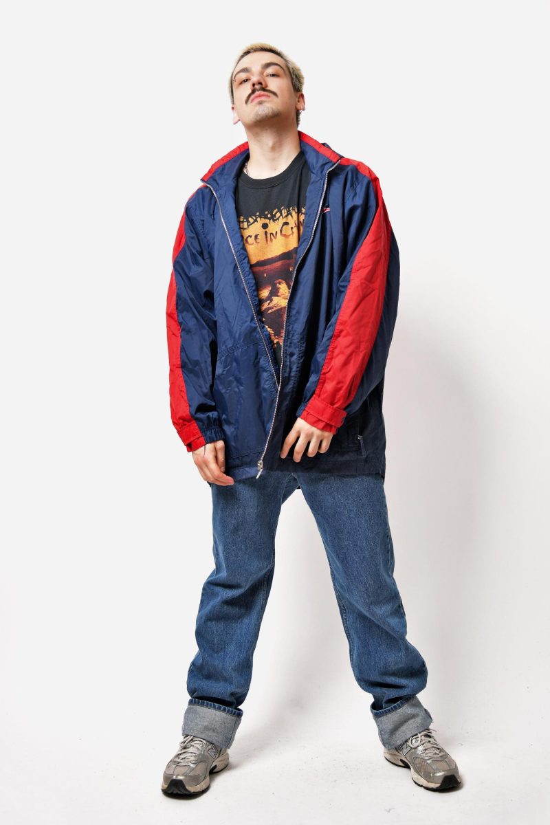 Heren NIKE vintage capuchon lichte jas