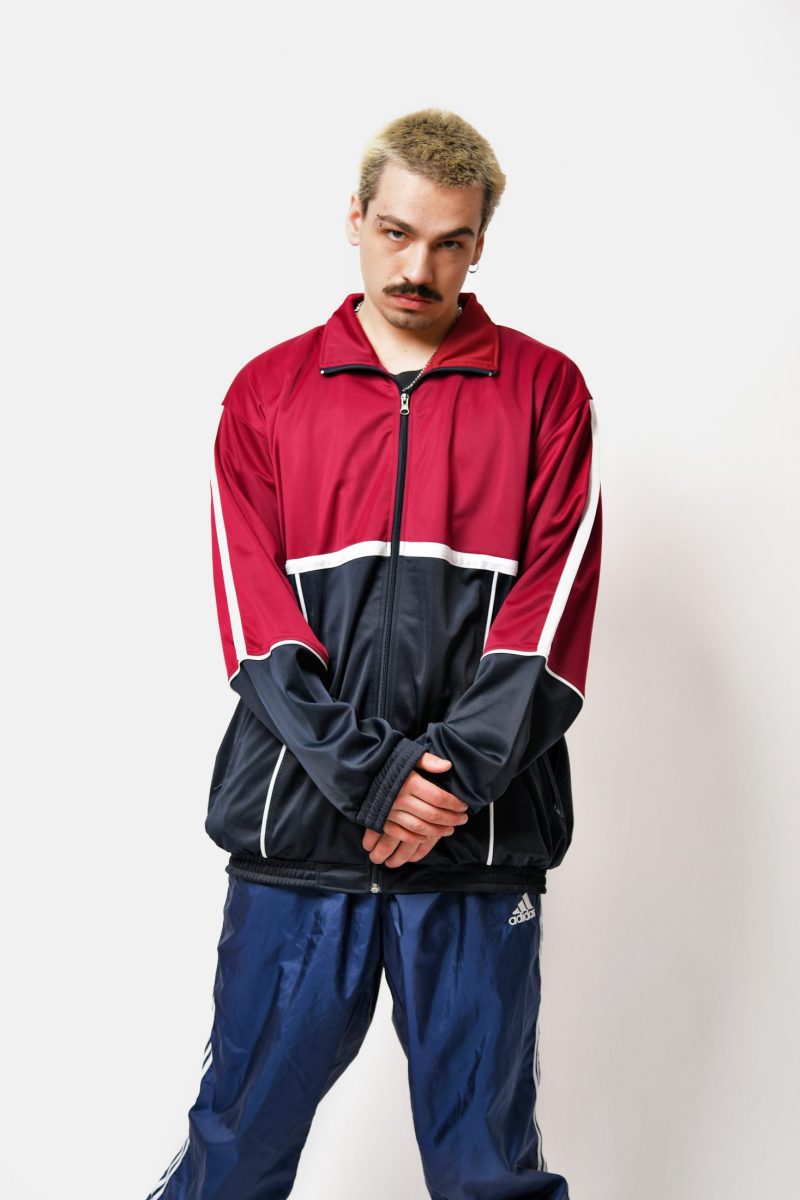 Y2K jacket red black