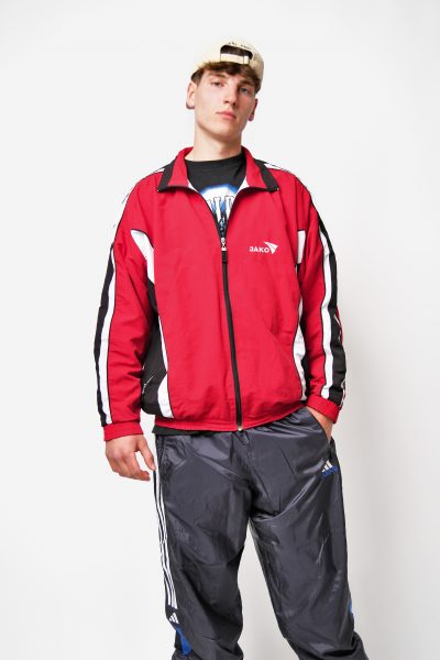 Vintage windbreaker mens red