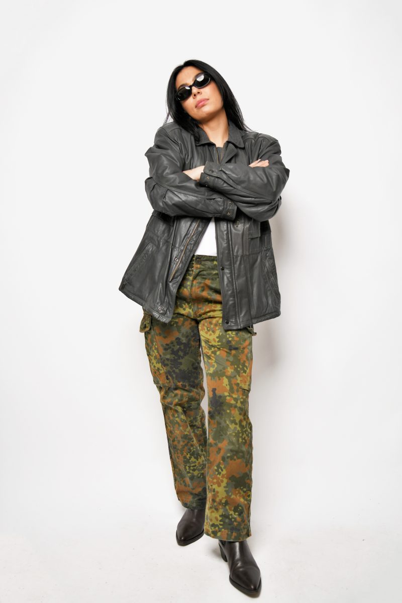 Vintage coat real leather