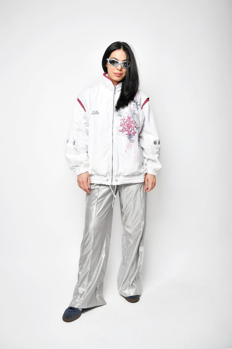 Retro jacket white womens