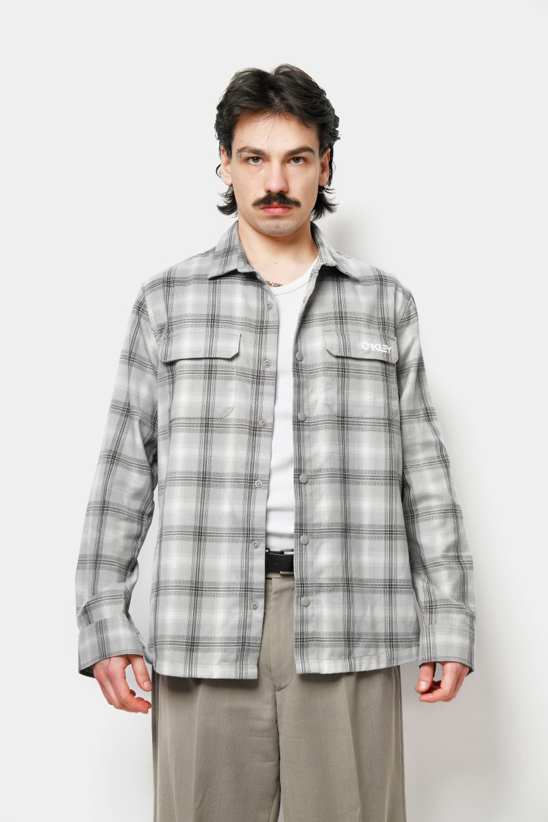 OAKLEY plaid shirt grey