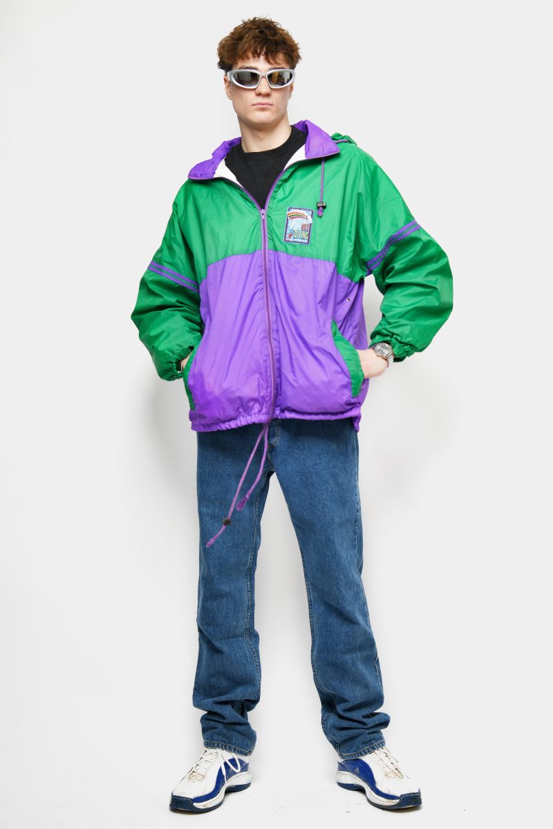 1990s vintage windjack groen