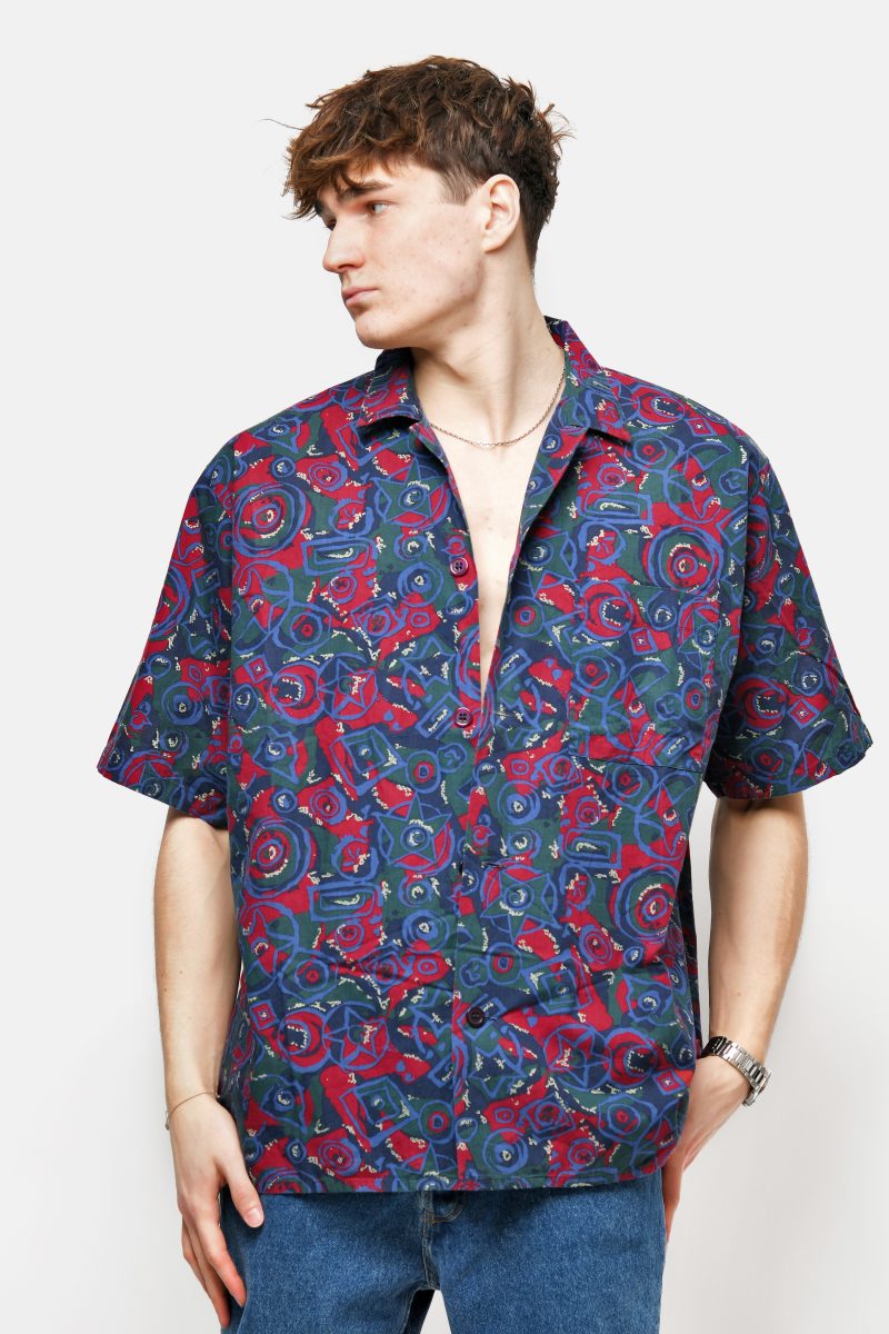 Y2K abstract cotton shirt