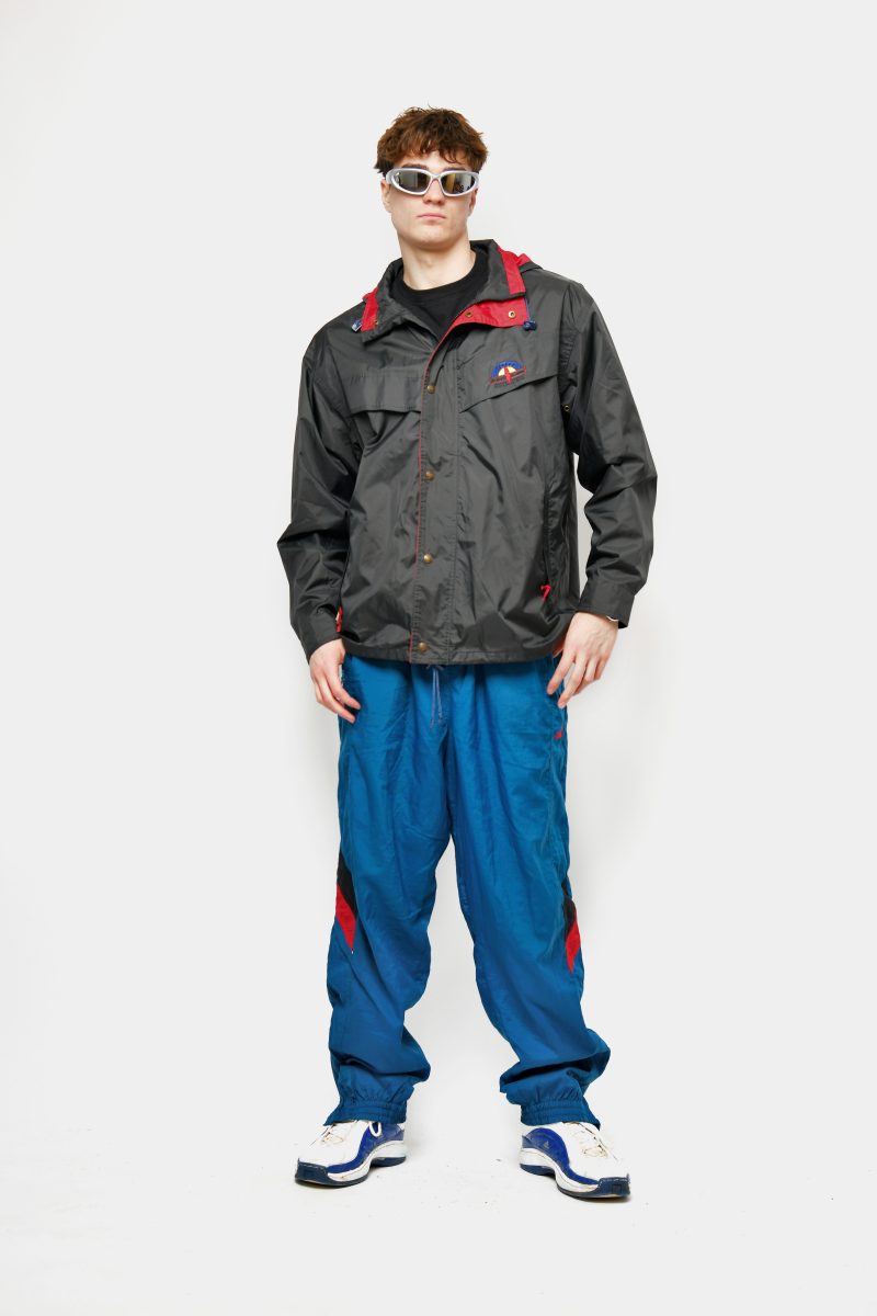 Retro 90s windjack zwart