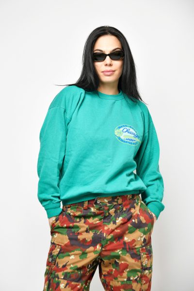 90s grünes Sweatshirt