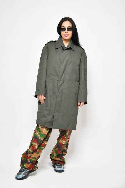 trench-coat gris 90s