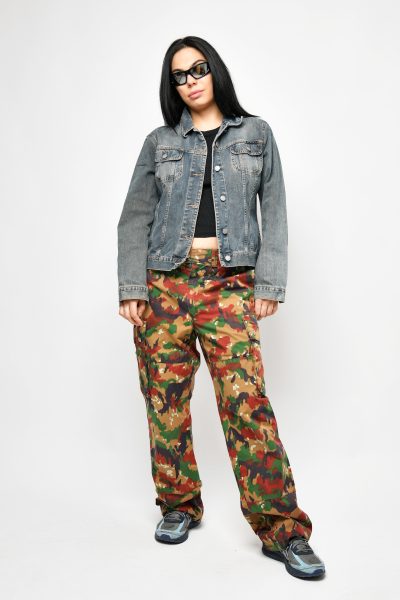 Veste en jean grise Sisley