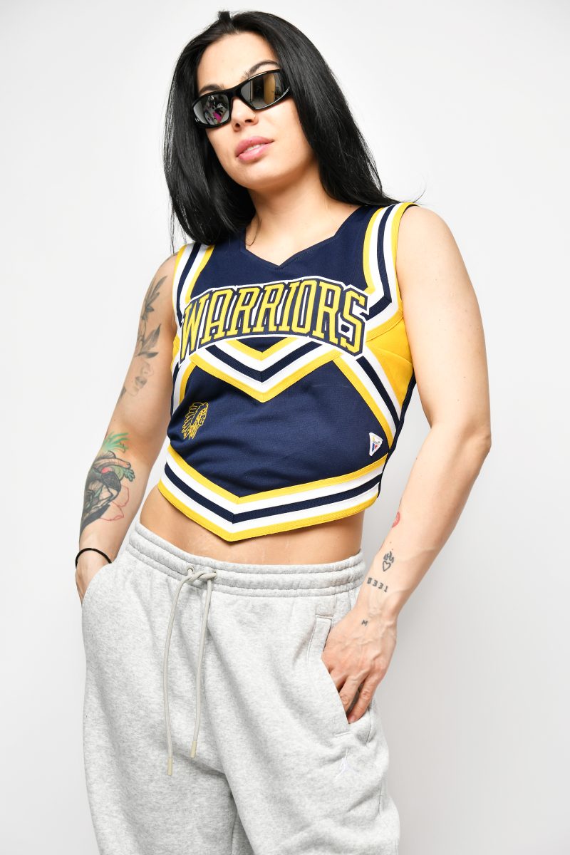 Vintage Warriors cheerleading uniform