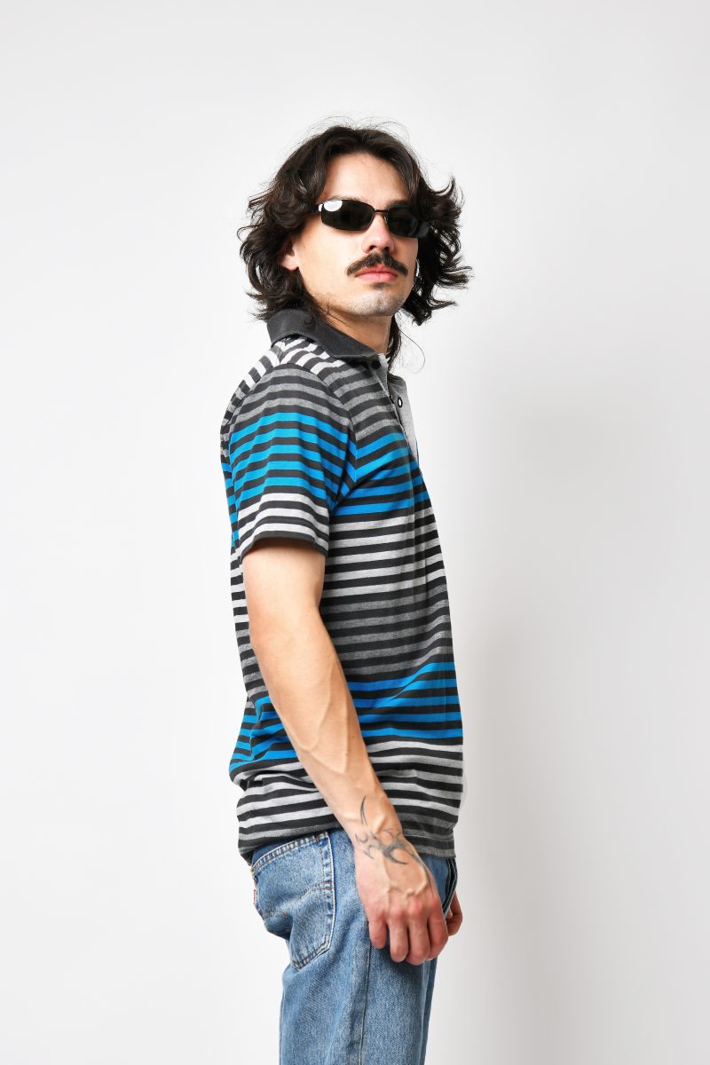 Vintage Fila Striped Polo Shirt Y2K