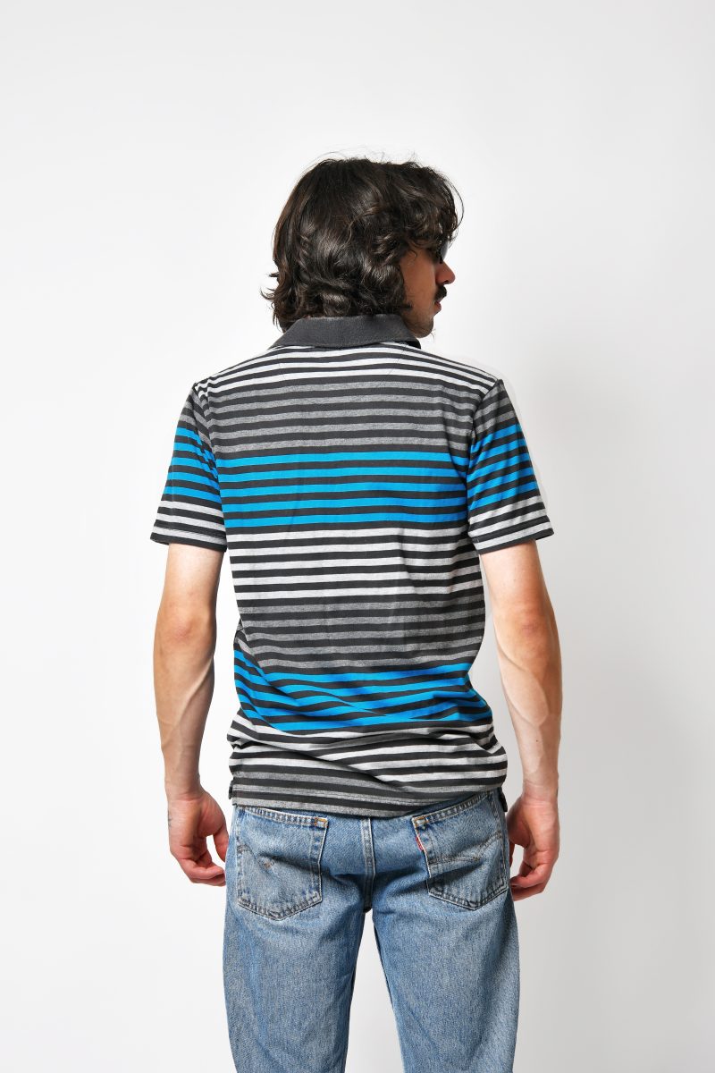 Vintage Fila Striped Polo Shirt Y2K